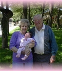 Great Grandma-Grandpa with Caylee-Border